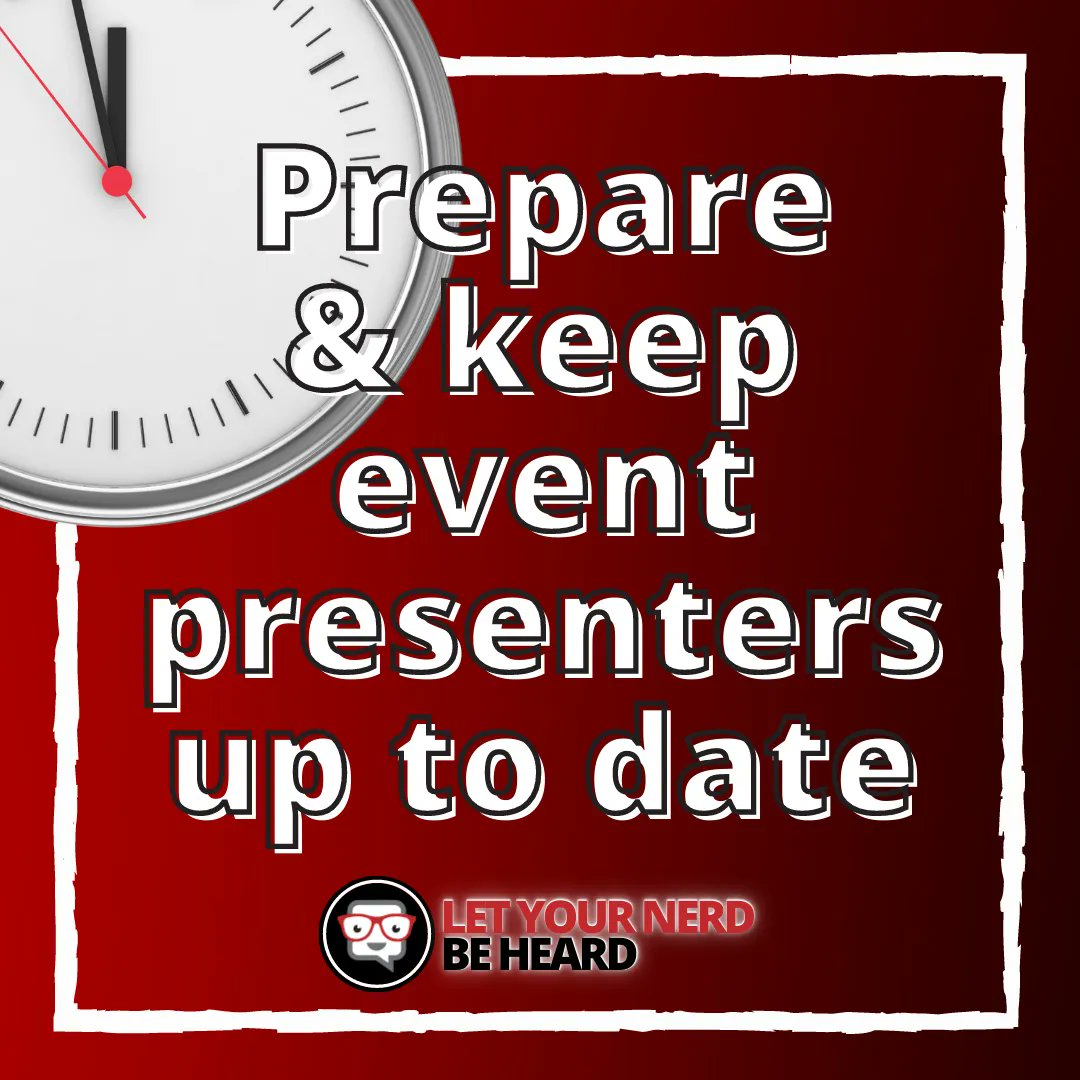 nerdbeheard's tweet image. Once your speakers and presenters are lined up for your event, make sure they have everything they need to succeed at your event.

#JustinJames  #VirtualEventTech  #VirtualEvents  #EventPresenters