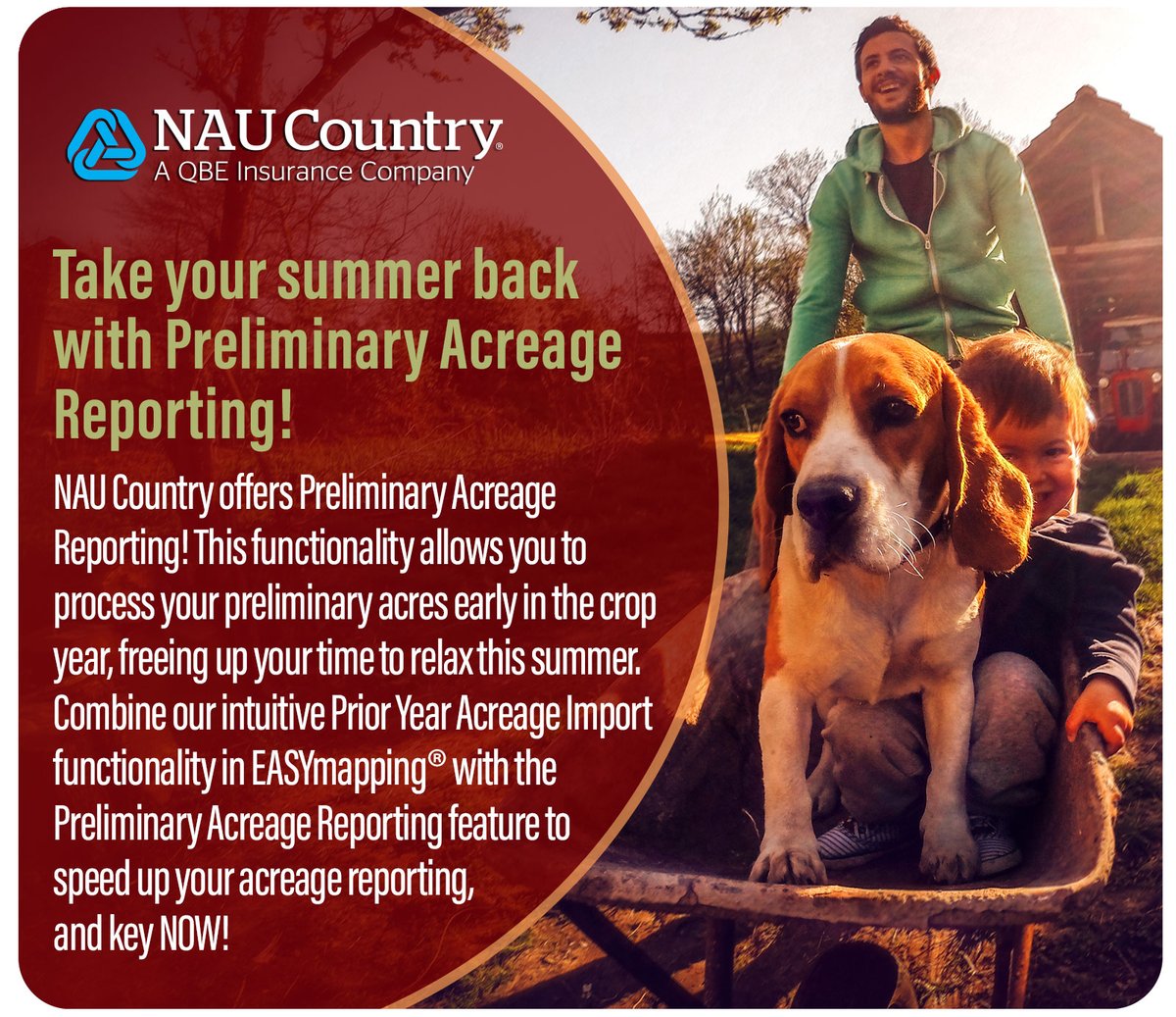 naucountry's tweet photo. Take your summer back with Preliminary Acreage Reporting! Learn how at https://t.co/Dg3YWYVW7n.
#NAUCountry #QBENA #Farmers #EASYmapping #technology #QBENorthAmerica https://t.co/lCoKwdHwTl