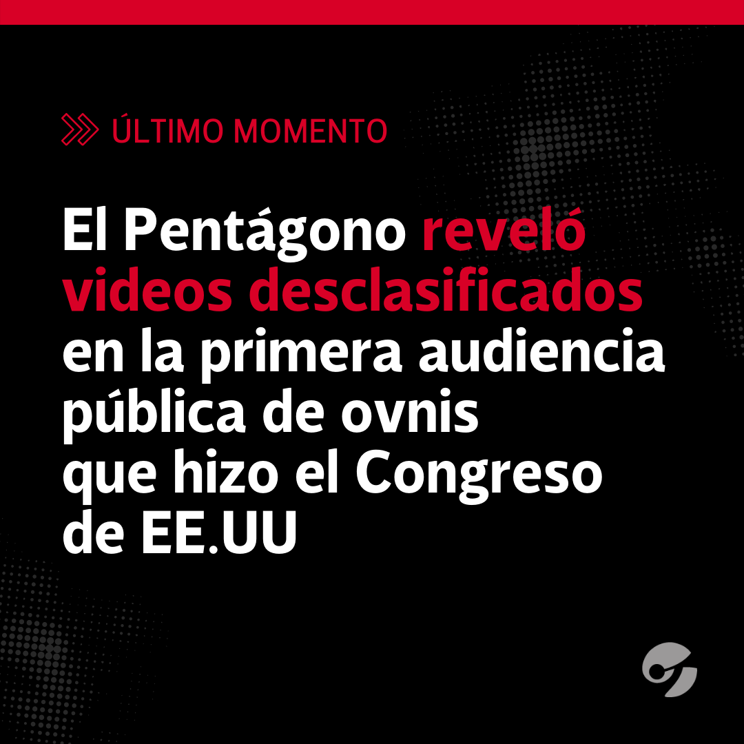En una primera audiencia pública en más de 50 años en el Congreso de Estados Unidos, el Pentágono reveló fotos y videos desclasificados de OVNIS.

Alertaron que estos fenómenos pueden ser un potencial peligro para su seguridad nacional.

Más: clar.in/3wjAooi