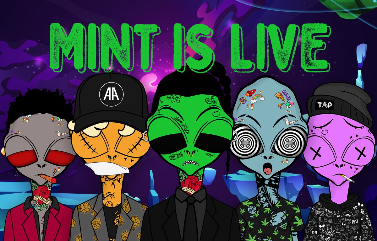 alienplanetnft's tweet photo. TAP MINT IS LIVE 👽

Only on @MagicEden  Launchpad https://t.co/dzaMqJR1Bg

Get ready to wear your Jpegs.
Get ready to land on The Alien Planet.

#wearyourjpegs #thealienplanet #Solana #magiceden https://t.co/BQuR4wo6bA