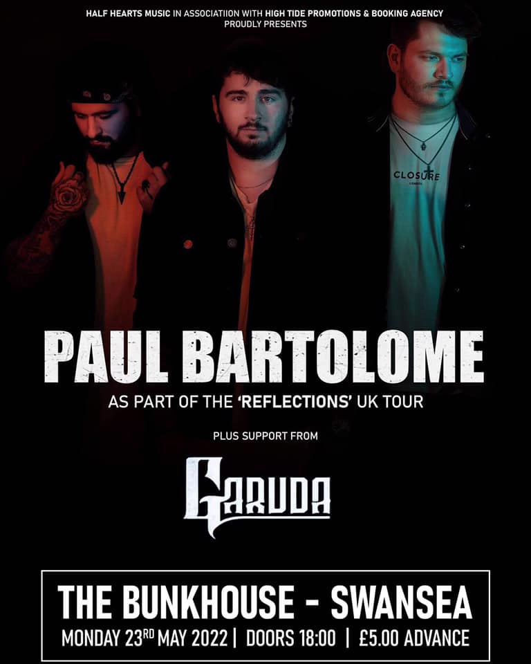The Bunkhouse Swansea (@thebunkhousesa1) on Twitter photo We're looking forward to <a href="/PaulBGravity/">Paul Bartolomé</a> and his band's headline show as part of their 'Reflections' promo tour.
A multiple top 25 Billboard charting artist, catch Paul and the band before they fly to the USA for the epic Inkcarceration Festival!
Tickets ➡️ticket247.co.uk/Event/84112 We're looking forward to <a href="/PaulBGravity/">Paul Bartolomé</a> and his band's headline show as part of their 'Reflections' promo tour.
A multiple top 25 Billboard charting artist, catch Paul and the band before they fly to the USA for the epic Inkcarceration Festival!
Tickets ➡️ticket247.co.uk/Event/84112