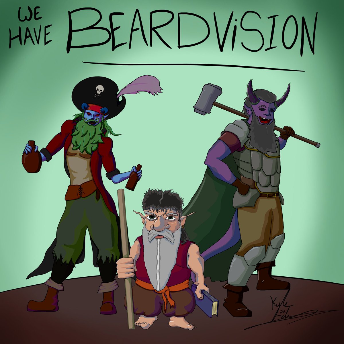 darkvisioncast's tweet photo. The Gang has beards now! They also have a serious problem. Their orbs are broken and they still have to fight an angry demon army before getting to Bazorok. Things are about to get really hairy (and not just because of the beards) for The gang.

https://t.co/K5ZVvqZEtj

#dnd https://t.co/3IFrJ6X4Pf