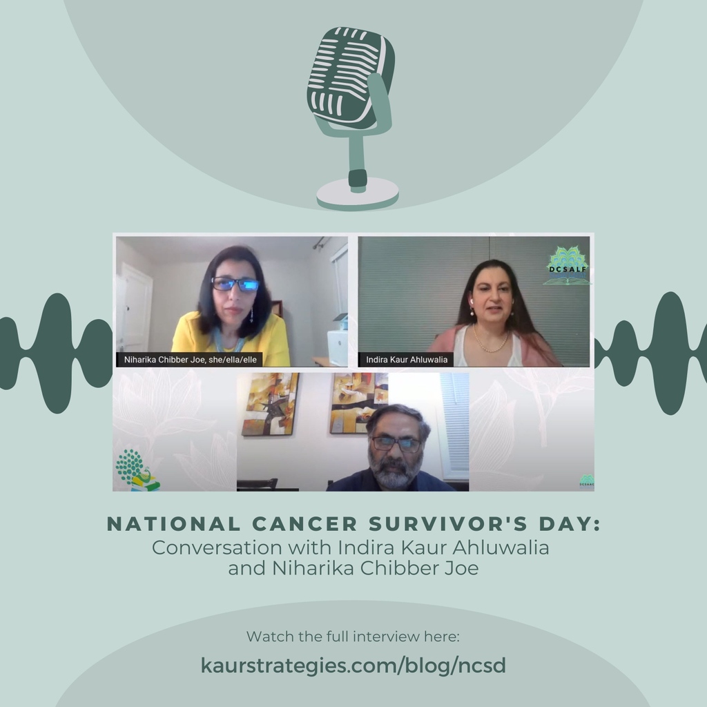 IndiraKaurA's tweet photo. Very thankful to be a part of the #DCSALFSeries Event on National Cancer Survivor's Day and talk with Niharika Chibber Joe and Manoj Singh.

Watch the entire interview at https://t.co/KPeRMYTllI

#cancersurvivor #cancerawareness #breastcancer #fastforwardtohope #powerofself https://t.co/rf5zdoGb8d