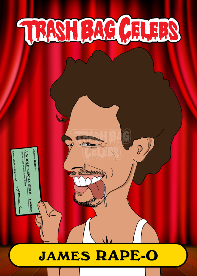 Step 1: Follow <a href="/TrashBagCelebs/">Trash Bag Celebs</a>🚀🚀🚀
Step 2: Laugh &amp; Enjoy
Step 3: Show People IRL and 😂😂😂
Step 4: Hope #AmberTurd doesn't sue you too

James Rape-O  - 1:1
opensea.io/assets/0x495f9…

#NFT #JamesFranco #NFTs #NFTcollections #NFTDrop #DropYourNFT #NFTart #NFTartist  #NFTCommunity