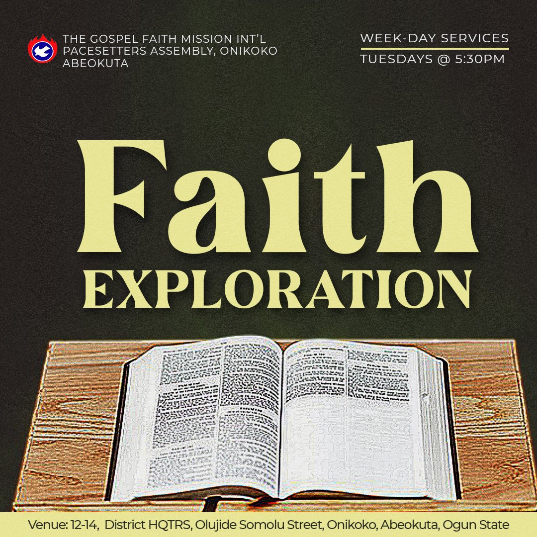 Let us gather together again for this week's Faith Exploration service. God is ready for us this evening

#faithexploration
