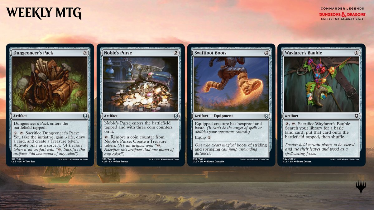 A look at a few of the artifact cards in #MTGBaldursGate, more on them  later!