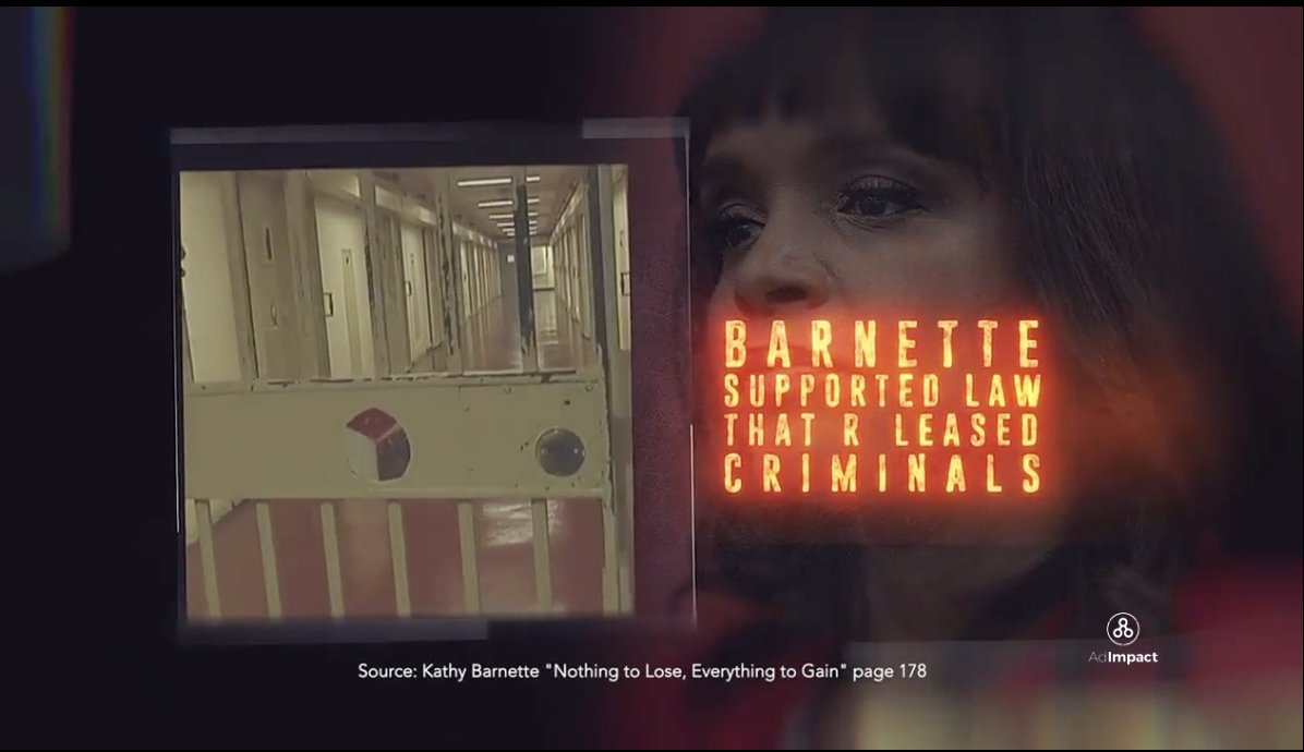 A last-minute attack ad in #PASen goes after Kathy Barnette for 'supporting a law that released criminals from prison.' What law? The First Step Act, which Donald Trump signed, and which was supposed to be one of his assets in the 2020 campaign. host2.adimpact.com/admo/#/viewer/…