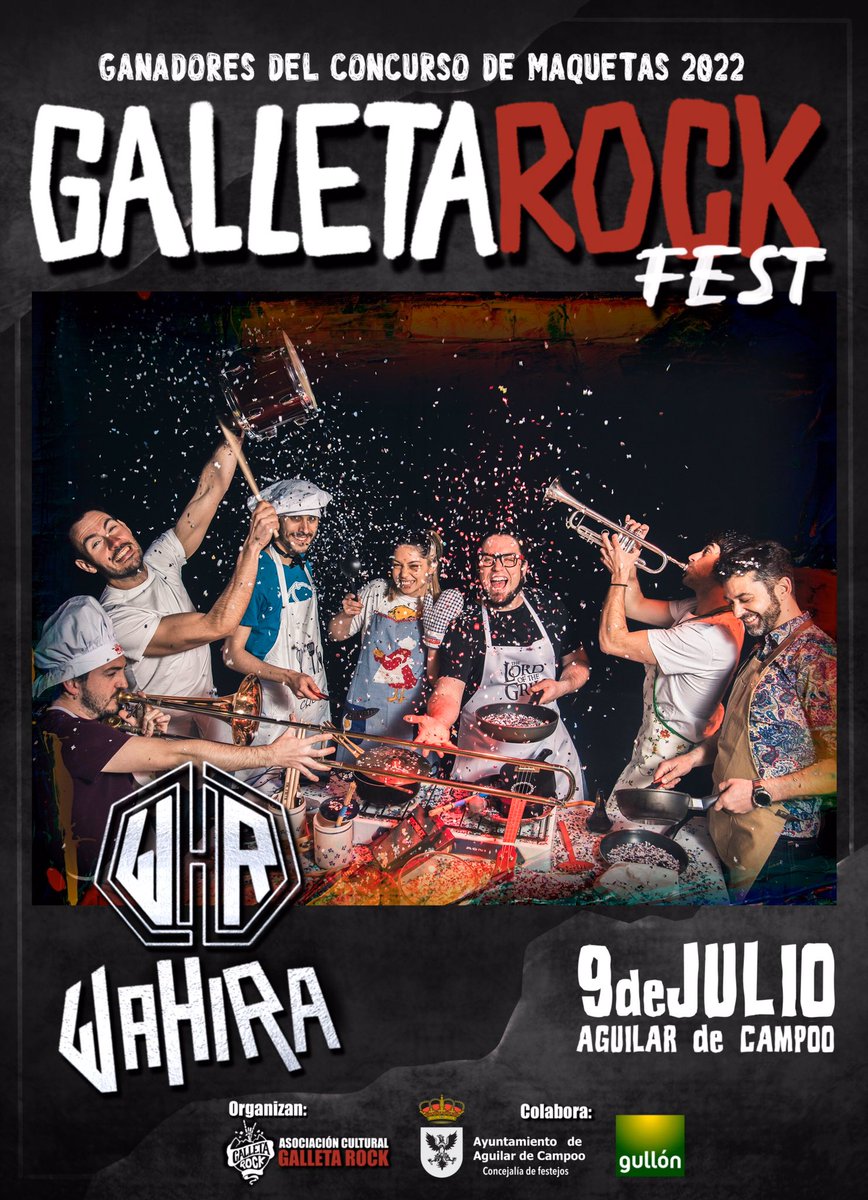GalletaRockFest's tweet photo. Desde un lugar de la Mancha - Miguelturra, Ciudad Real - cuyo nombre sí queremos acordarnos... viene la banda ganadora del #ConcursodeMaquetasGRF 🎼🏆

¡¡ WAHIRA !! @wahiragrupo 

Un placer tenerlos en el escenario del #GRF22 🍪 🎸 el sábado 9️⃣ de julio junto al resto de bandas😎 https://t.co/ogcE8boajF