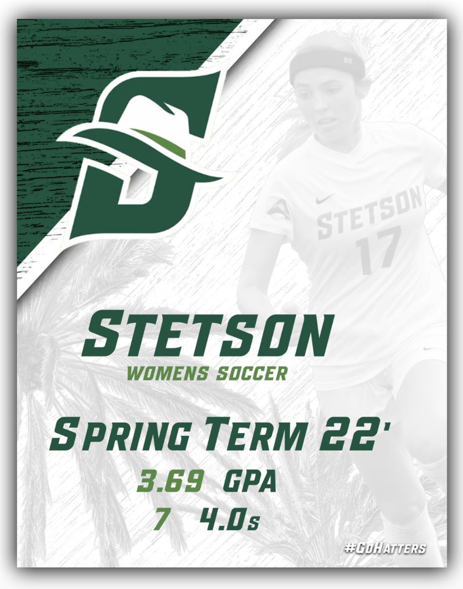 StetsonWSoccer's tweet photo. STUDENT-Athletes!! Proud of our program this semester, both on and off the field!! https://t.co/3bLiRtrYyB