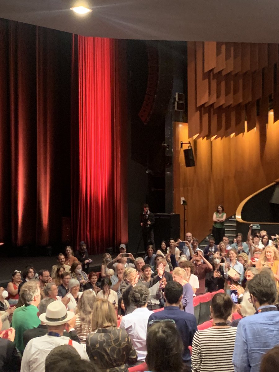 CANNES FILM #1 - THE MOTHER AND THE WHORE - Jean-Pierre Léaud and Françoise Lebrun receive 8 minute standing ovation after Jean Eustache’s 4 hour hidden masterpiece. Could have been 30 minutes shorter but I was too busy basking in the Salle Debussy glory to care. #Cannes2022
