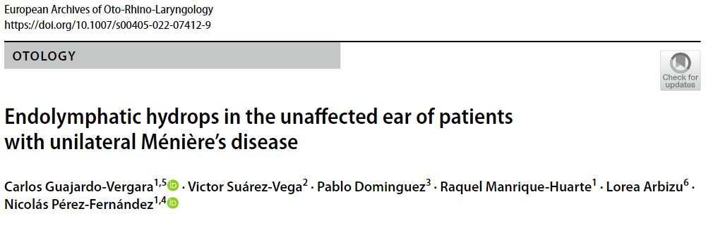 VictorSuarez_Rx's tweet photo. Boom!! 💣💣
"In the unaffected ear, hydrops is not associated with hearing deterioration. For similar degree of hydrops, hearing loss is significantly greater in the affected ear"
Check our latest paper. It´s free-access.
#hydrops #MRI #Méniere
👇👇👇
https://t.co/PpVP4TCwWD https://t.co/2CQfKQkyBO