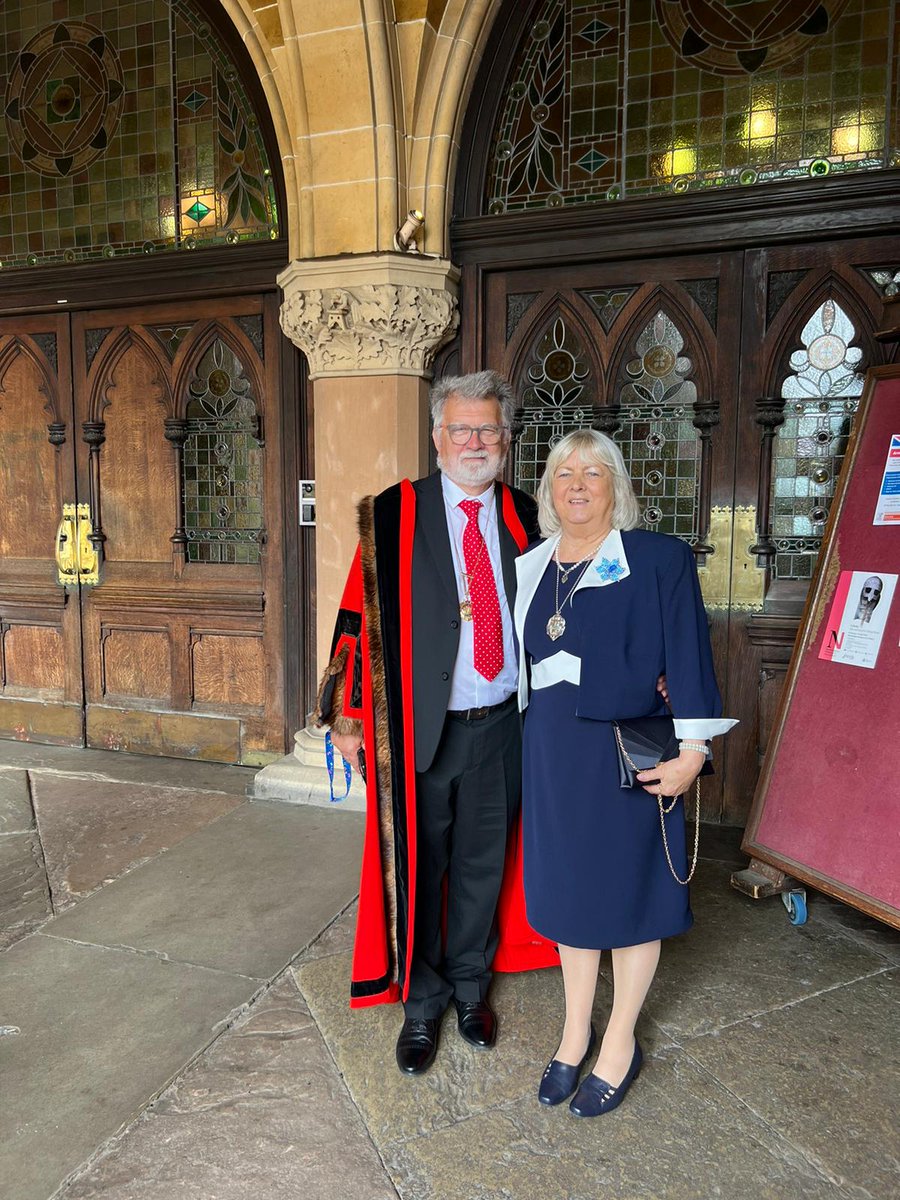 CllrHibbert's tweet photo. Proud to become deputy Mayor of Northampton and here I am at Mayormaking with my consort deputy Mayoress Elizabeth Cox @ChronandEcho @Northampton_TC @WestNorthants https://t.co/5Ur7T48SQW