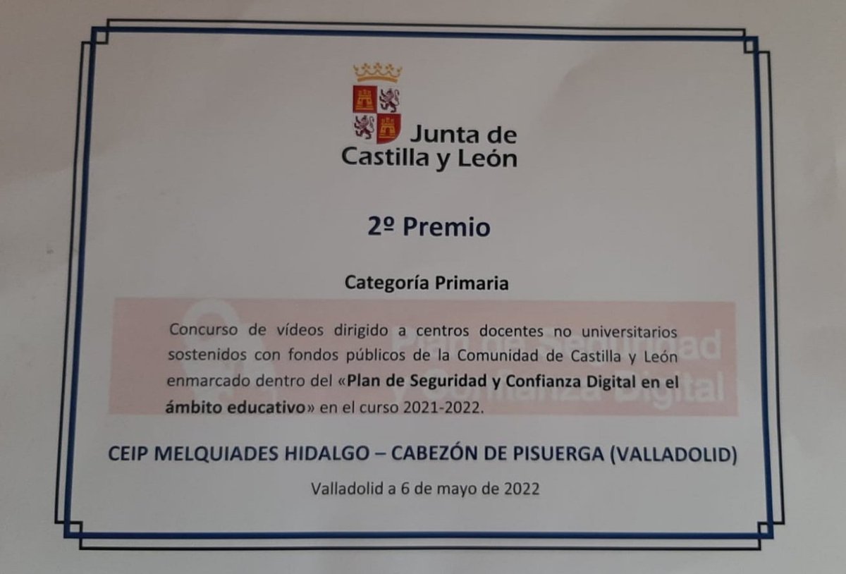 CeipMelquiades's tweet photo. Un merecidísimo segundo puesto en el concurso autonómico de videos con nuestro trabajo "Luces y Sombras en la Red". La historia de amistad entre # y @ que velan por la seguridad en internet.
@educacyl @cabezondepisu  @UNICEFCyL @cfievalladolid https://t.co/yylAqUXbR3