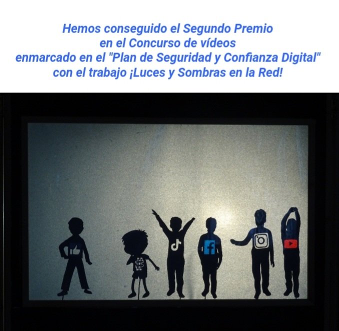 CeipMelquiades's tweet photo. Un merecidísimo segundo puesto en el concurso autonómico de videos con nuestro trabajo "Luces y Sombras en la Red". La historia de amistad entre # y @ que velan por la seguridad en internet.
@educacyl @cabezondepisu  @UNICEFCyL @cfievalladolid https://t.co/yylAqUXbR3