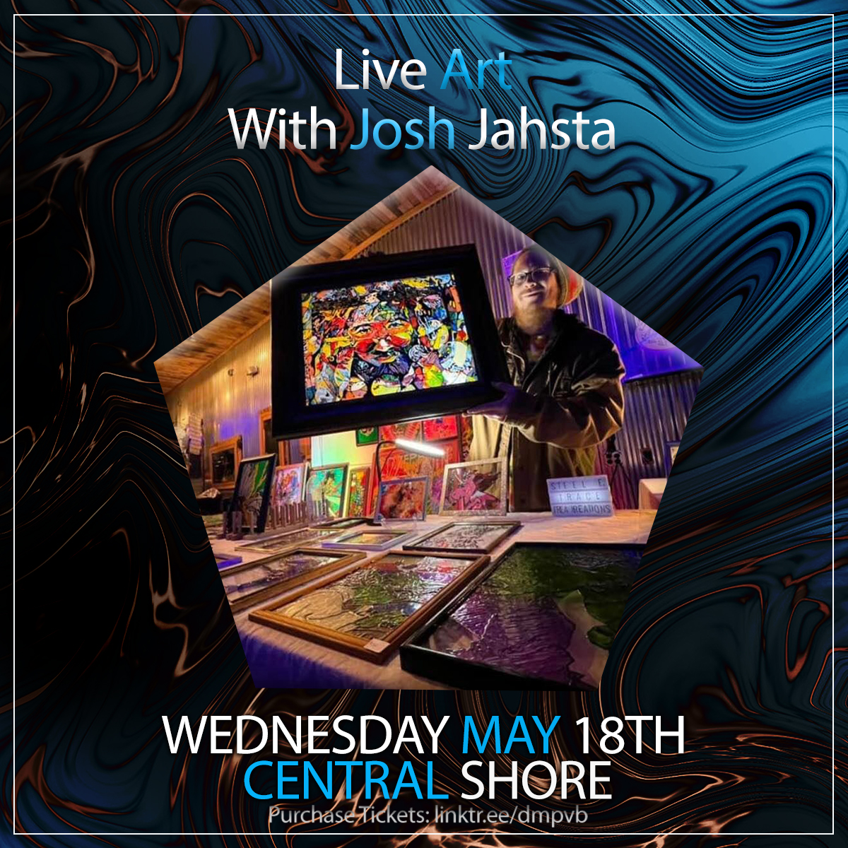 DMPVirginia's tweet photo. Tomorrow! Josh Jahsta brings brings the live art for @JamLBass!

"Art heals and transports you to a different vibe. I enjoy spreading the positive energy and giving people something personal they can cherish forever." - Josh Jahsta

Ticket Link: https://t.co/gqVHXVowtq https://t.co/URdTNTeDPB
