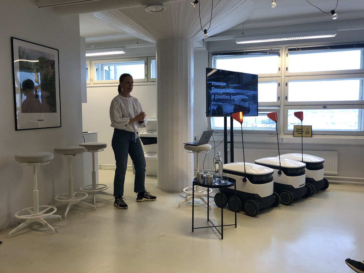 ixdahel's tweet photo. Big thanks to Monika Zych, @Satuanttonen and @MelanieWendland for shining light on designing better #futures at the #ixdahelsinki live event @StarshipRobots 👏 What a great evening! #ixda @ixdahel @ixda #design https://t.co/kciYWUN8jb