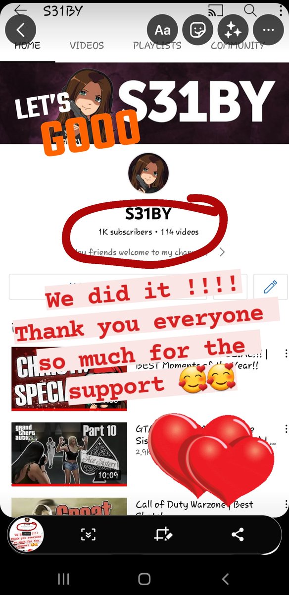 _S31BY's tweet photo. Let's gooooooo!!!
Thank you everyone who has supported my channel ! https://t.co/CzbYQSEBtA
