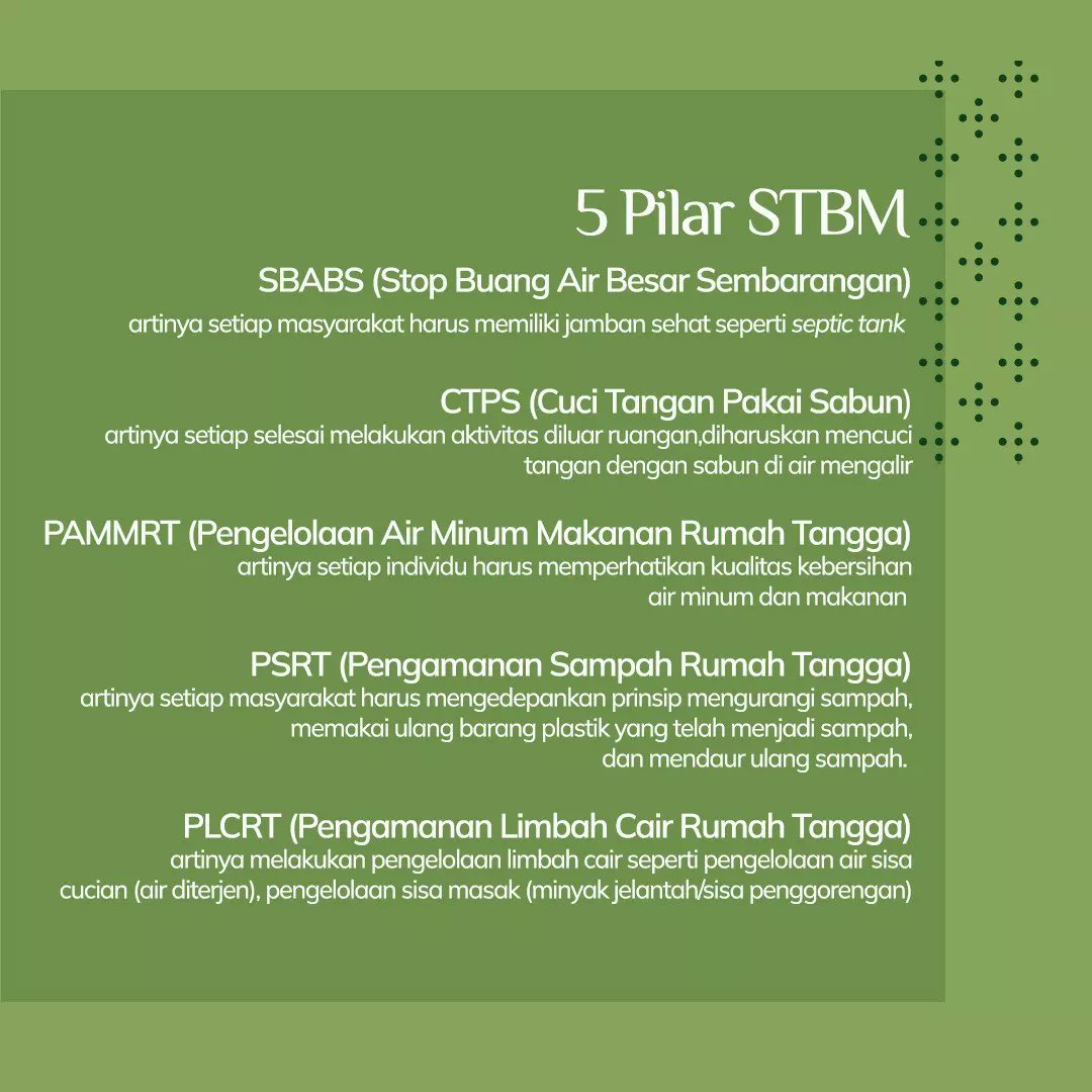 Suparmi_2799's tweet photo. Yuk disimak, pilar Ke-4 STBM, mari bersama merawat jiwa, badan, juga lingkungan. 
@lpdp_ri

#LPDP #PK186 #Jenggala Samudra #BersamaBangunNegeri #DiriUntukNegeri #AkuAkanKembali #SDMUnggulIndonesiaMaju #SatuDekadeLPDPSemakinBerintegritas #KampanyeSosial https://t.co/3DssUJW91Z