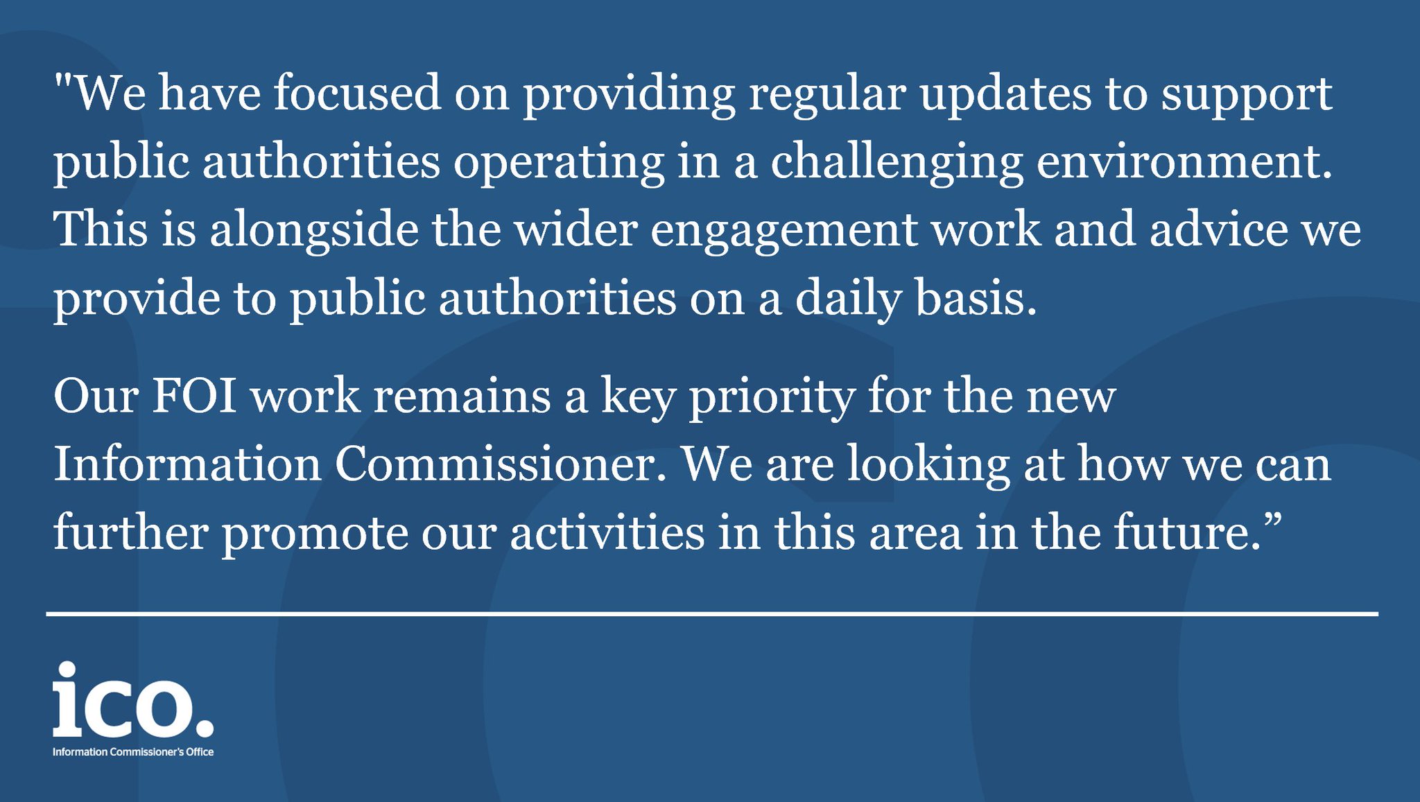 ICO Information Commissioner's Office on Twitter "The FOI Act plays a vital role helping