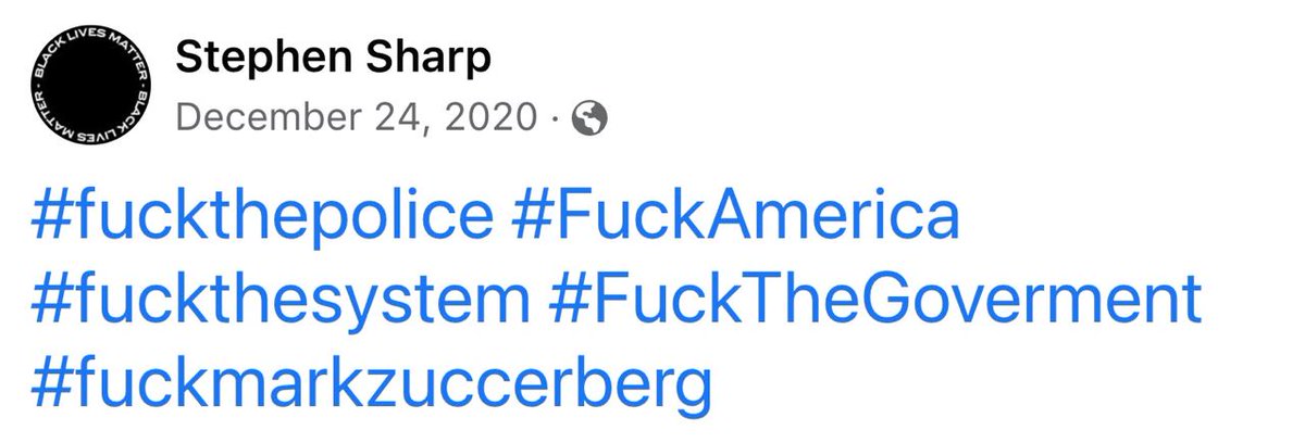 MrAndyNgo's tweet photo. Stephen Sartain Sharp, the Portland-area far-left pedophile who allegedly distributed child porn &amp; contaminated milkshakes with his urine, has a long history of expressing extreme hatred of law enforcement. He was a big supporter of BLM &amp; hated the Proud Boys group. https://t.co/7E7LPouD6V