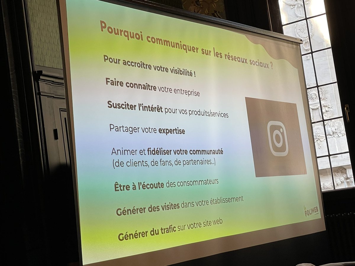 camillejourdain's tweet photo. Pourquoi communiquer sur les réseaux sociaux ?
Les principaux objectifs résumés en 1 slide. Toujours utile de le rappeler, surtout si vous lancez votre activité et créez vos comptes et pages sur les réseaux Facebook, Instagram, etc
#Foliweb #PopTheWork #RéseauxSociaux https://t.co/KdLj4cDK8R