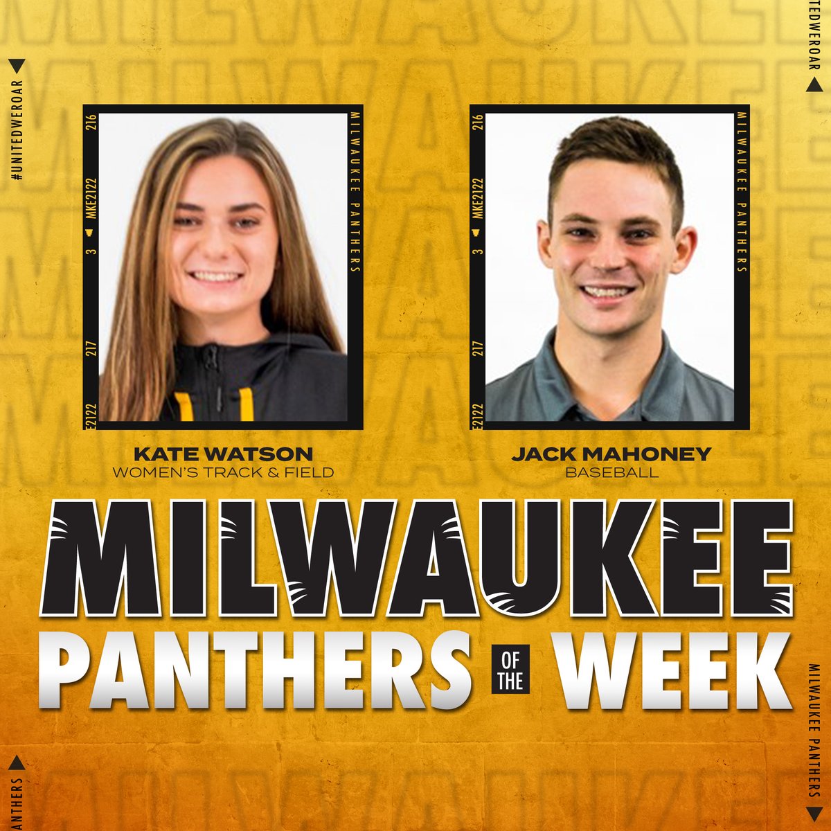 MKEPanthers's tweet photo. Here are your MKE Panthers of the Week!

Kate Watson
Track &amp; Field

Kate finished 2nd in the pole vault (3.90m) at the Carius/Gregory Invitational.

Jack Mahoney
Baseball

Mahoney was lights out against WSU, allowing 2 hits in 6.0 innings, striking out 7 in the combined shutout. https://t.co/SjrFD7Ondb