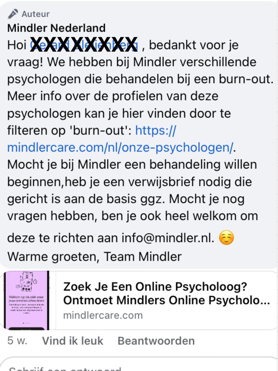fritsbosch1's tweet photo. Beste @Zorgautoriteit. Ik lees op sociale media dat psychologische hulp bij burn-out weer vergoed wordt in de Basis-GGZ als de huisarts een verwijsbriefje schrijft. Klopt dat? https://t.co/rLUnmq7zHB