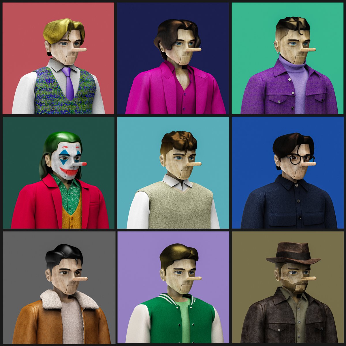 PinocchioVerse's tweet photo. PinocchioVerse⚡️

Pinocchio, who wants to be human, entered the metaverse. Check out Pinocchio's mimicking human styles!
FloorPrice_0.009ETH #Polygon
1/1 Handmade
https://t.co/tGYbJ8SrDc

#NFT #NFTCommunity #OpenSeaNFT #NFTcollections #PolygonNFT #NFTdrop #NFTProject https://t.co/bFedzHe3EL