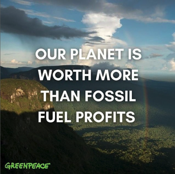 Greenpeace's tweet photo. Oil and gas mega-projects are polluting ‘carbon bombs’ that spell devastation to the planet, warns International Energy Agency chief Fatih Birol. 

It doesn't have to be like this. 
#KeepItInTheGround https://t.co/ObkkGgTjIG