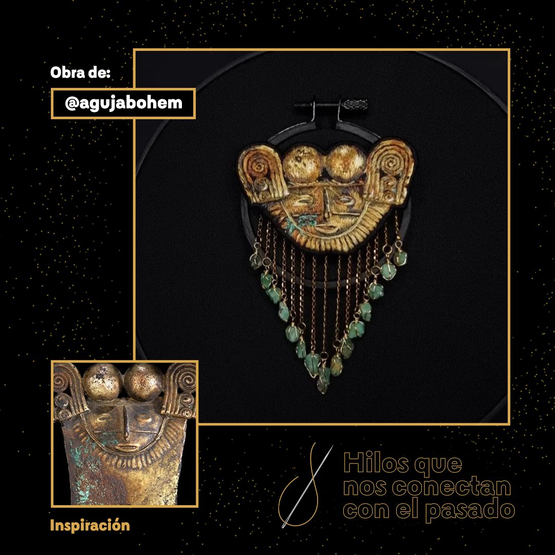 Banrepcultural's tweet photo. Desde este miércoles el #MuseoDelOro presenta 'Hilos que conectan', una muestra de bordados inspirados en piezas prehispánicas, que los seguidores/as de redes del museo hicieron como parte del #ChallengeMO.
Conoce más obras en Instagram https://t.co/WHh1nR0aoS
¡Te esperamos! https://t.co/ZKOKxeYypp