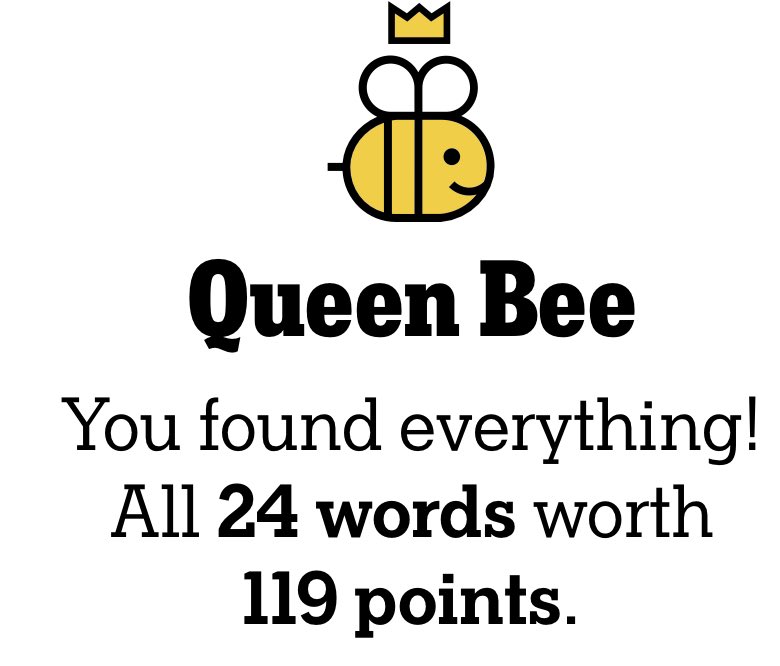 trish_vlastnik's tweet photo. ๐๐fun compounded today!! It was fun! #hivemind #nytsb #nytspellingbee #beesolved https://t.co/ld35TPfHuY