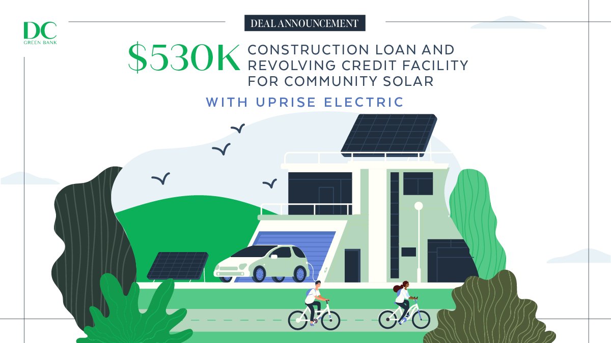 DCGreenBank's tweet photo. 🚨🚨🚨 We are announcing 2 MAJOR deal closings today!

This is @MayorBowser 's #InfrastructureWeek and we are proud to announce the closing of more than $7.5 MILLION in solar deals today alone.

Read more:
@posigensolar https://t.co/THWm3NDs0g 

https://t.co/EzcfZ3JGhk https://t.co/y1bCwGHSju