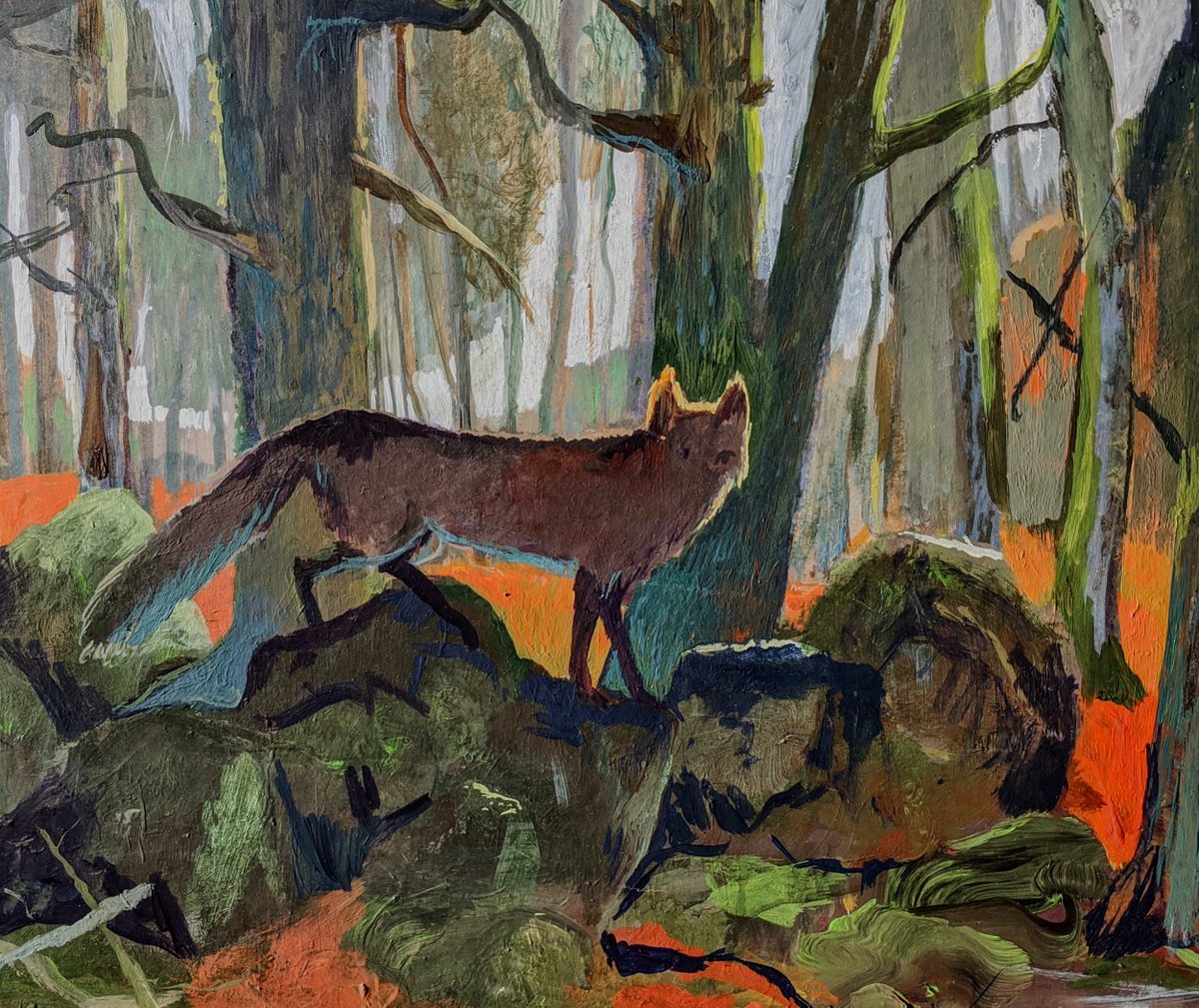 DefeoJohnny's tweet photo. A Morning Walk, 2021, acrylic on panel

#solosNFT #foxpainting #landscapepainting #naturepainting https://t.co/aHINgVDoLm