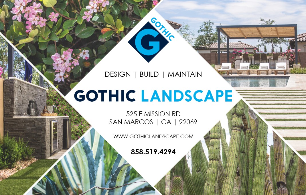 BOMASD's tweet photo. Gothic Landscape is a commercial landscaping company providing design, installation, and ongoing maintenance for properties throughout San Diego County. We are a family-owned company since 1984. No matter what your landscaping needs may be, give us a call. We'd love to help you! https://t.co/kbJxzvsiPl
