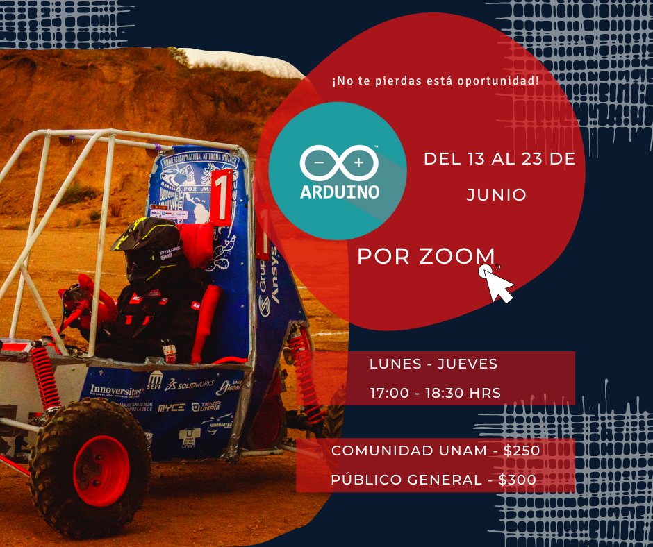 pumaoffroad's tweet photo. CURSOS INTERSEMESTRALES 🏁🇲🇽

Baja SAE UNAM te invita a participar en los cursos Intersemestrales que se impartirán a partir del 13 de Junio y hasta el 01 de Julio, si te interesa alguno no dudes en inscribirte en: 

https://t.co/6sIVVc9k3P 

#UNAM #PumaOffRoad #Cursos https://t.co/DbdWWMGQHJ