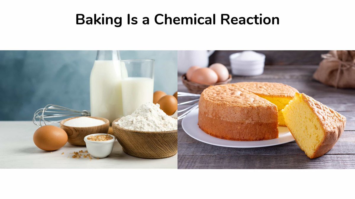 squidbooks's tweet photo. Happy #WorldBakingDay! When you bake a cake, the oven’s heat changes how the molecules of the ingredients are joined together. https://t.co/X5RAups3Lz