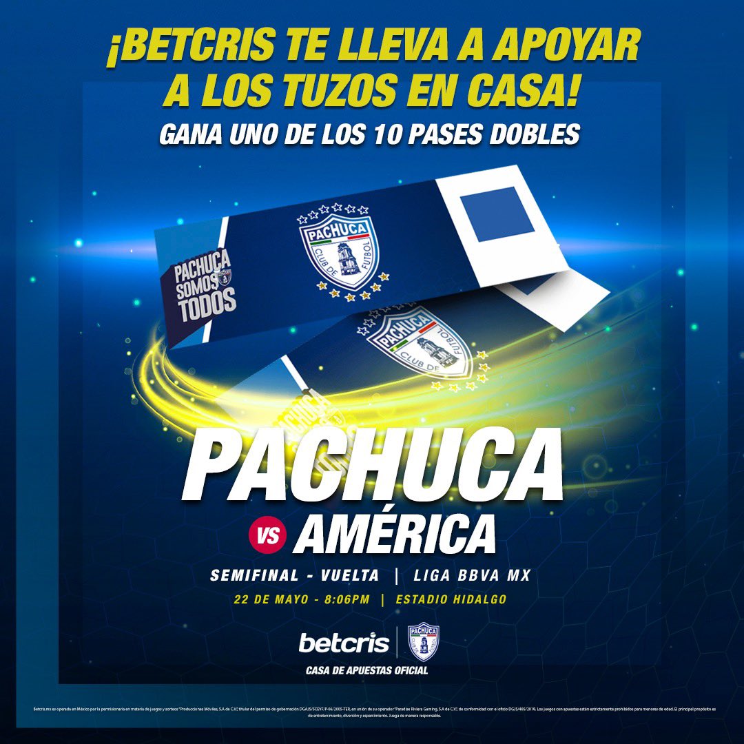 Tuzos's tweet photo. 🎟 | El tío Betcris tiene boletos para ustedes.
  
Gana 1 de los 10 pases dobles en tribuna para nuestro partido de este domingo 🏟

Es fácil: 
1️⃣ Sigue a @betcrismex
2️⃣ Dale 🔁 y ♥️ a este tweet 
3️⃣ Responde etiquetando a un amigo (él también debe seguir a Betcris). https://t.co/ufkEiKAb8V