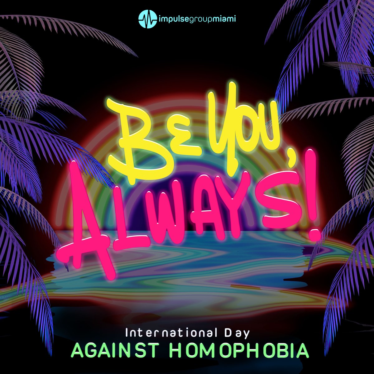 MiamiImpulse's tweet photo. Together resisting, supporting &amp; healing. Today we stand and speak up against Homophobia, Biphobia and Transphobia. Let's celebrate the power of LOVE! #IDAHOT #impulsemiami #impulsegroup #lgbtq #love #loveispower https://t.co/sElNyvKY45