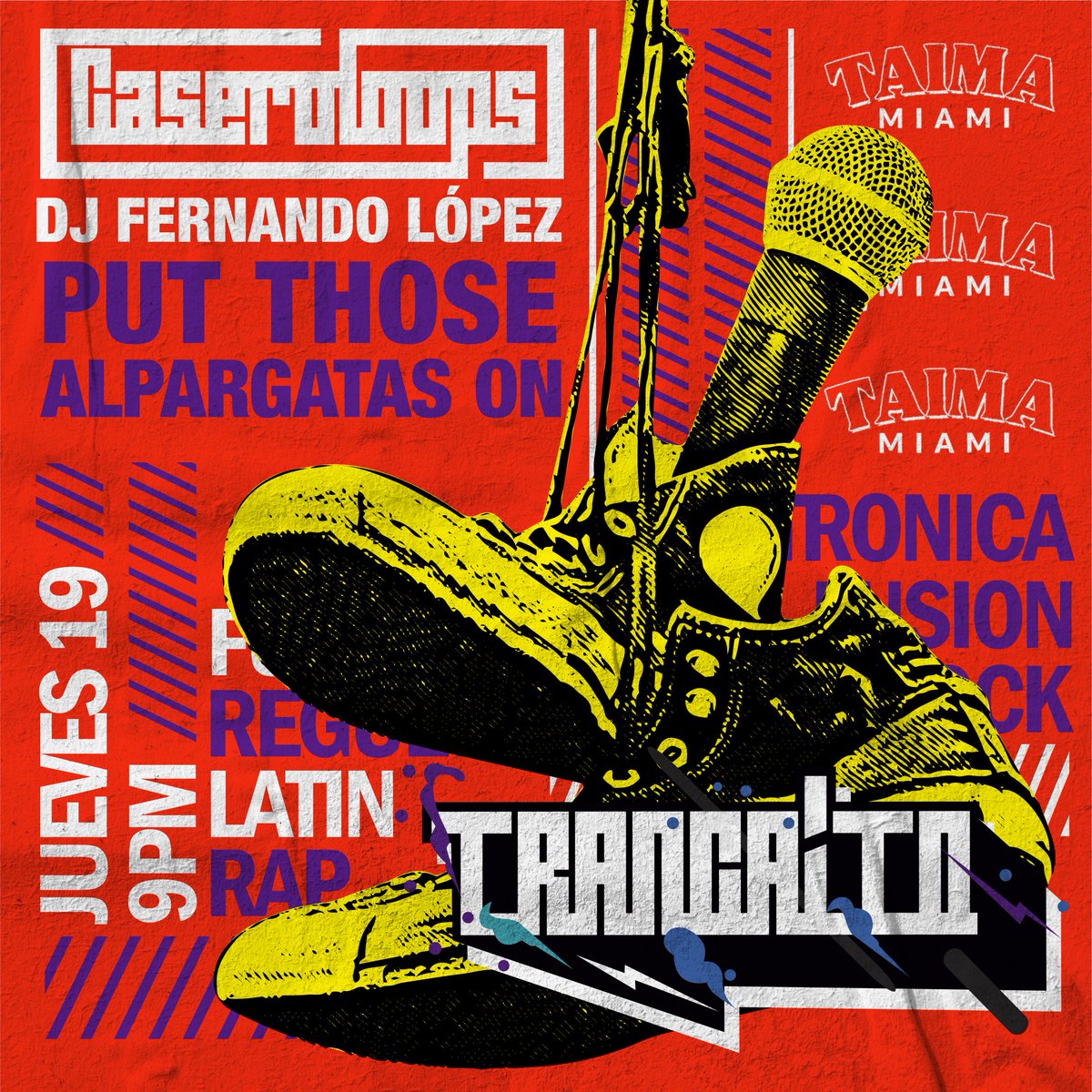 Es oficial, muchachos! El #trancaitocasero vuelve en edición no navideña todos los jueves a #taimalatintap 🔥

La entrada es GRATIS, así que nos vemos allá para ponerlos a gozar 🥳

🕗 Desde las 8PM
🚩 5401 NW 79TH Ave, Miami, Florida

#taimaevents