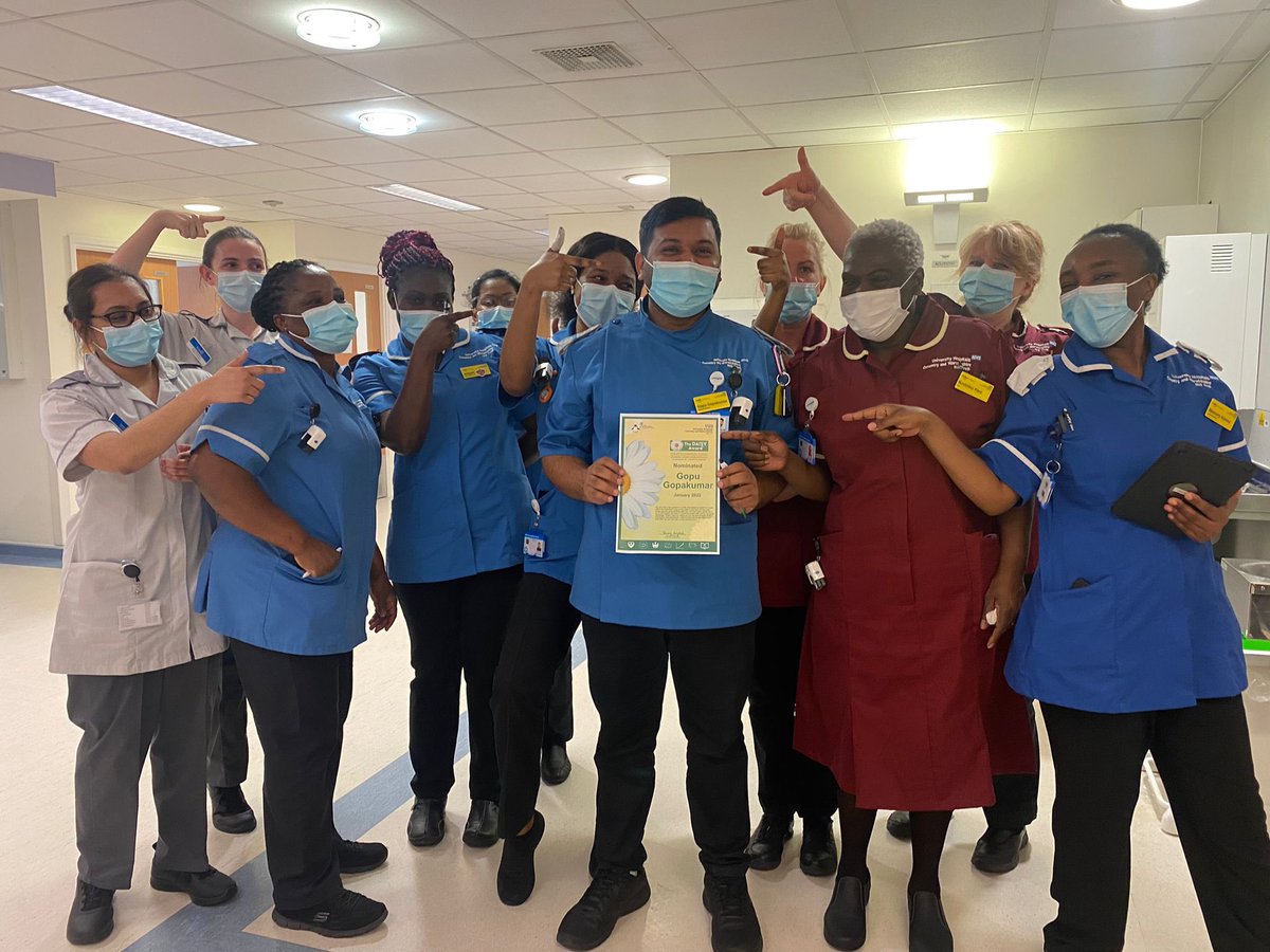 robyn_g94's tweet photo. Today Ward 10 celebrated Gopu! 🤩 Gopu received a @DAISY4Nurses nomination from the father of a patient he looked after. He said that “Gopu went above and beyond” to offer reassurance and information for very worried family members! #ExcellenceAtUHCW @SurgeryUhcw @mandy_ewington https://t.co/ZBPyfqm6mL