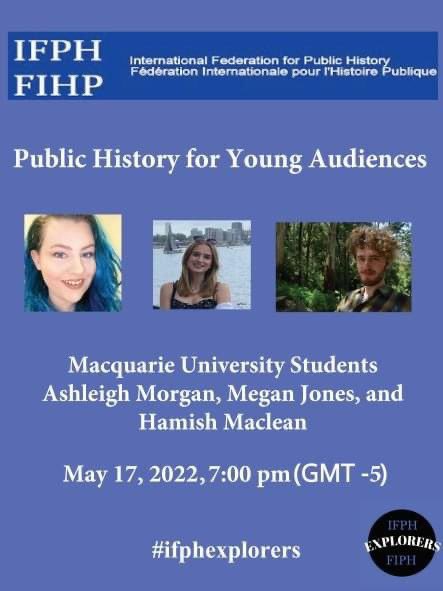 ashmorgan27's tweet photo. I’ll be going live tomorrow (Wednesday 18th) at 9am AEST with the #ifphexplorers to discuss my current internship, my interactions with public history, and my research into archaeogaming
#2022NAW #archaeogaming #publichistory #ifph #womenalsoknowhistory #digitalhumanities https://t.co/du62x99QG0