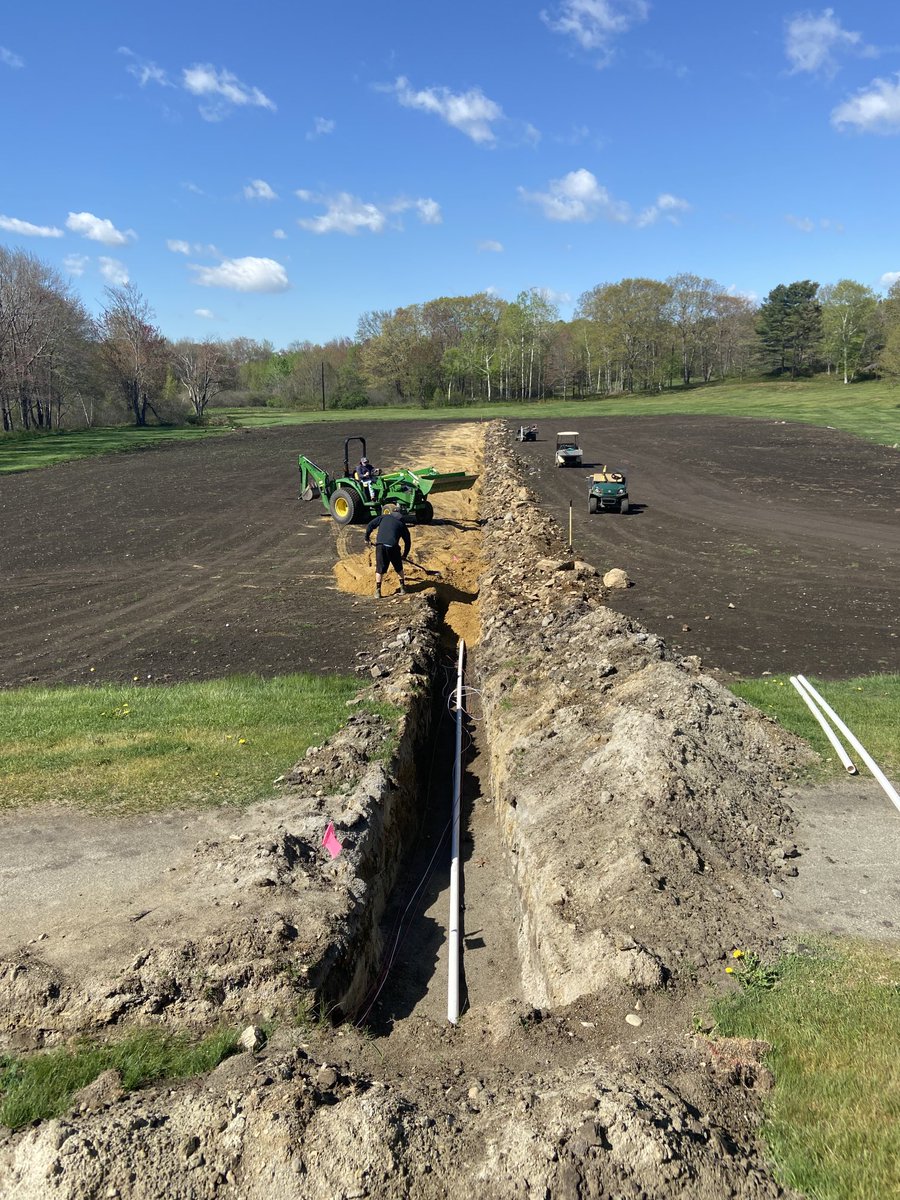 supercncc's tweet image. Irrigation installation almost completed on the driving range