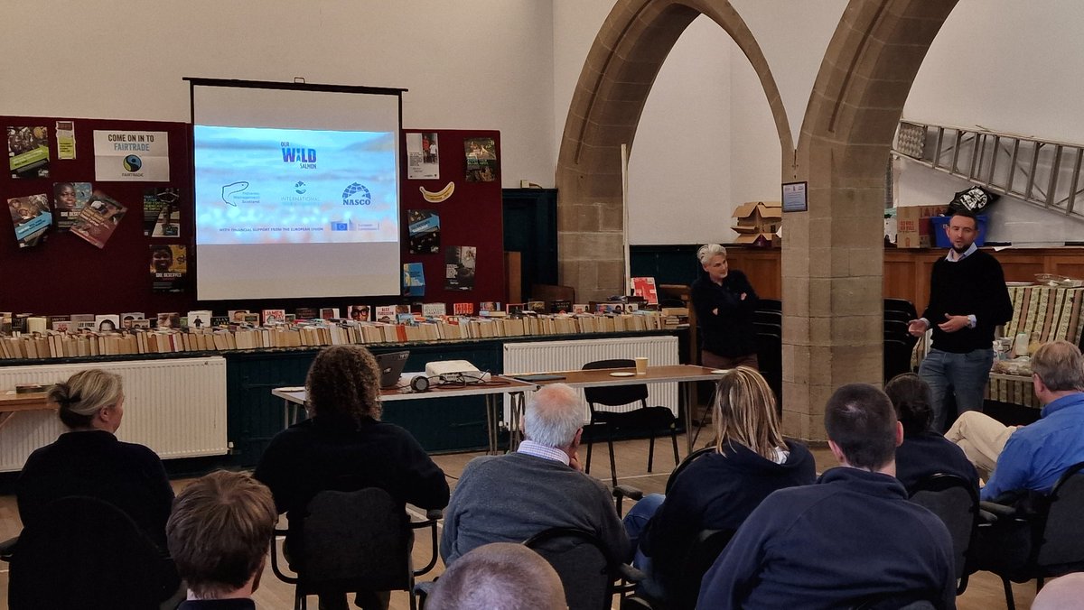 ForthDSFB's tweet photo. A great screening of @fms_scotland's Our Wild Salmon at the Forth DSFB's annual public meeting. Thank you FMS for allowing us to have a screening. If you have not seen the Our Wild Salmon films yet, head to the link below. A worthwhile series to watch. https://t.co/2BamRIuv90 https://t.co/QVRgKWRWyp