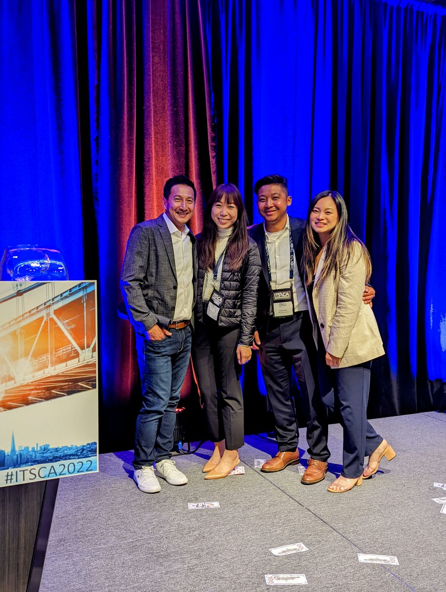 Our very own Director of Sales, Steve Frank, had a great time hosting the Vendor Showcase at ITS CA this year alongside Eva Pan-Moon! A big thank you everyone in this photo! 😁 #ITSCA2022

Pictured left to right: Steve Frank, Linh-Trinh, Kenny Chao, and Eva Pan-Moon