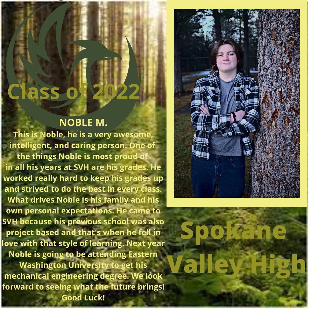 Check out this amazing senior. Noble has made our school a better place. He is kind and a great friend. Congrats Noble on making it to this next step in your life. We all know you are ready for bigger and bette things. #svh #grad2022🎓 #goodluck #nextsteps