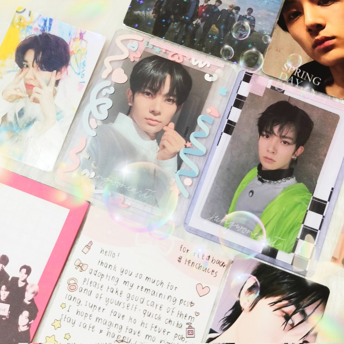 jungwoncart's tweet photo. #aeicollects β heeseung mails yesterday! thank you @pabheeli for the smooth transaction with u π tbh fave ko rin fever pob, kaso napull ko rin si hee sa pobs last year kaya extra ko na siya now π binili ko lg talaga para mapauwi uli hakanai white HAHA pero ty pa rin! #tenchuces https://t.co/ewpR73UqpY