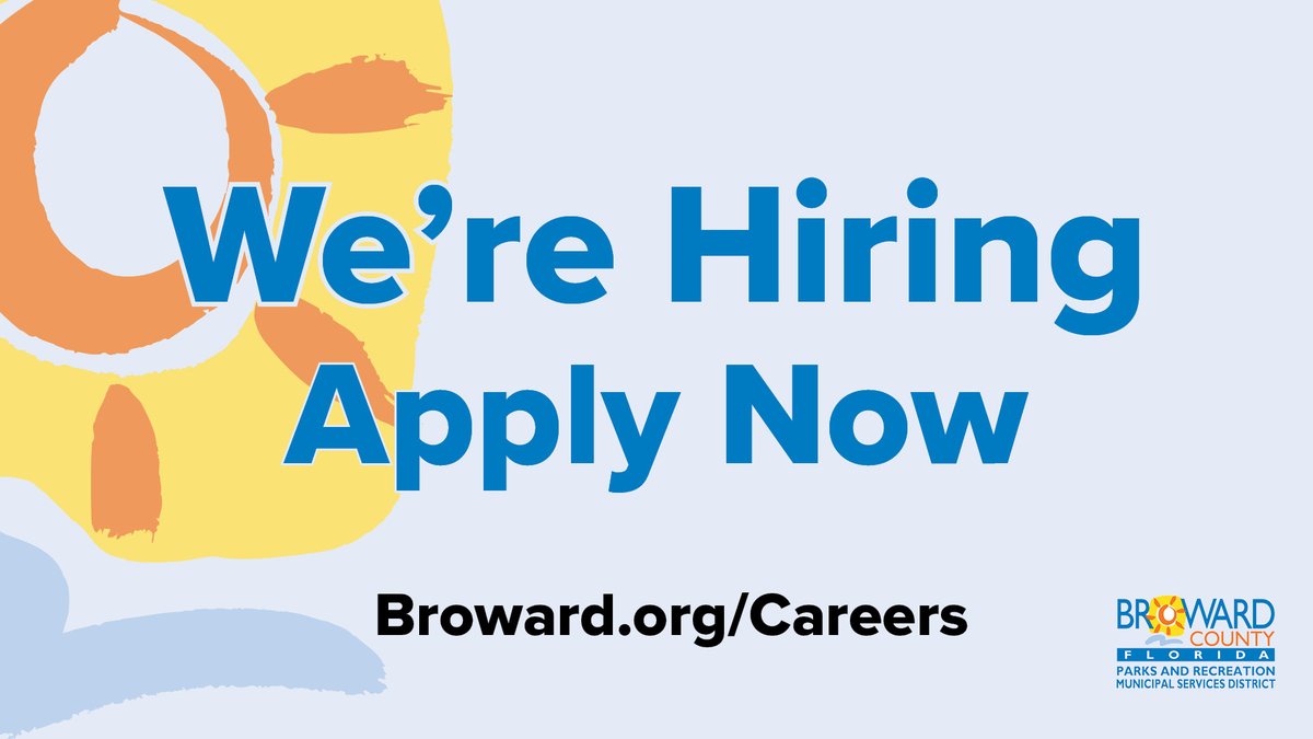 BrowardParks's tweet photo. Looking for a job? Students, be a lifeguard at #CBSmith or a concession attendant @TradewindsPark or a target range attendant @Markham_Park. Check out https://t.co/6pl5xHdN5j for a full list of jobs available. Full-time, Part-time and Student Jobs! https://t.co/0hDya2drgv