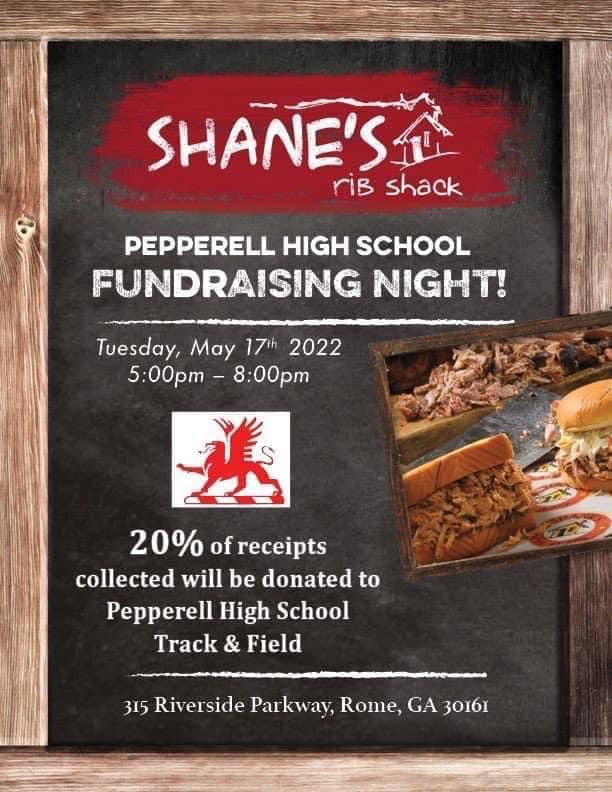 Please go to Shane’s tonight to help our Boys and Girls Track Teams at PHS!