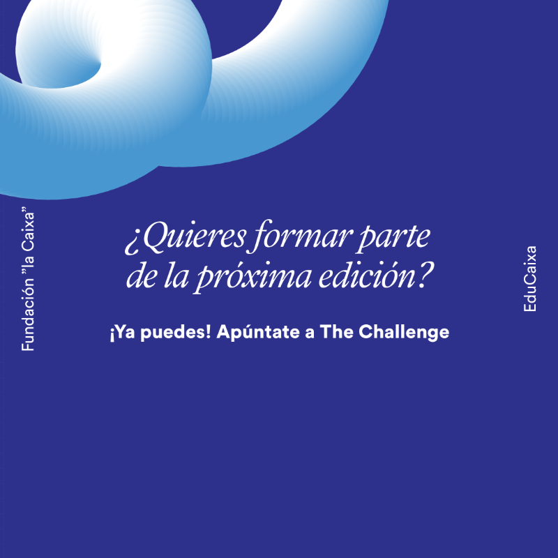 Educaixa's tweet photo. The Challenge es la iniciativa que transforma el modelo educativo.

Más de 400 estudiantes y docentes han participado en esta edición, y tú puedes formar parte de la próxima.

Inscribe a tu alumnado para que se conviertan en worldshakers y sus ideas agiten el mundo.
