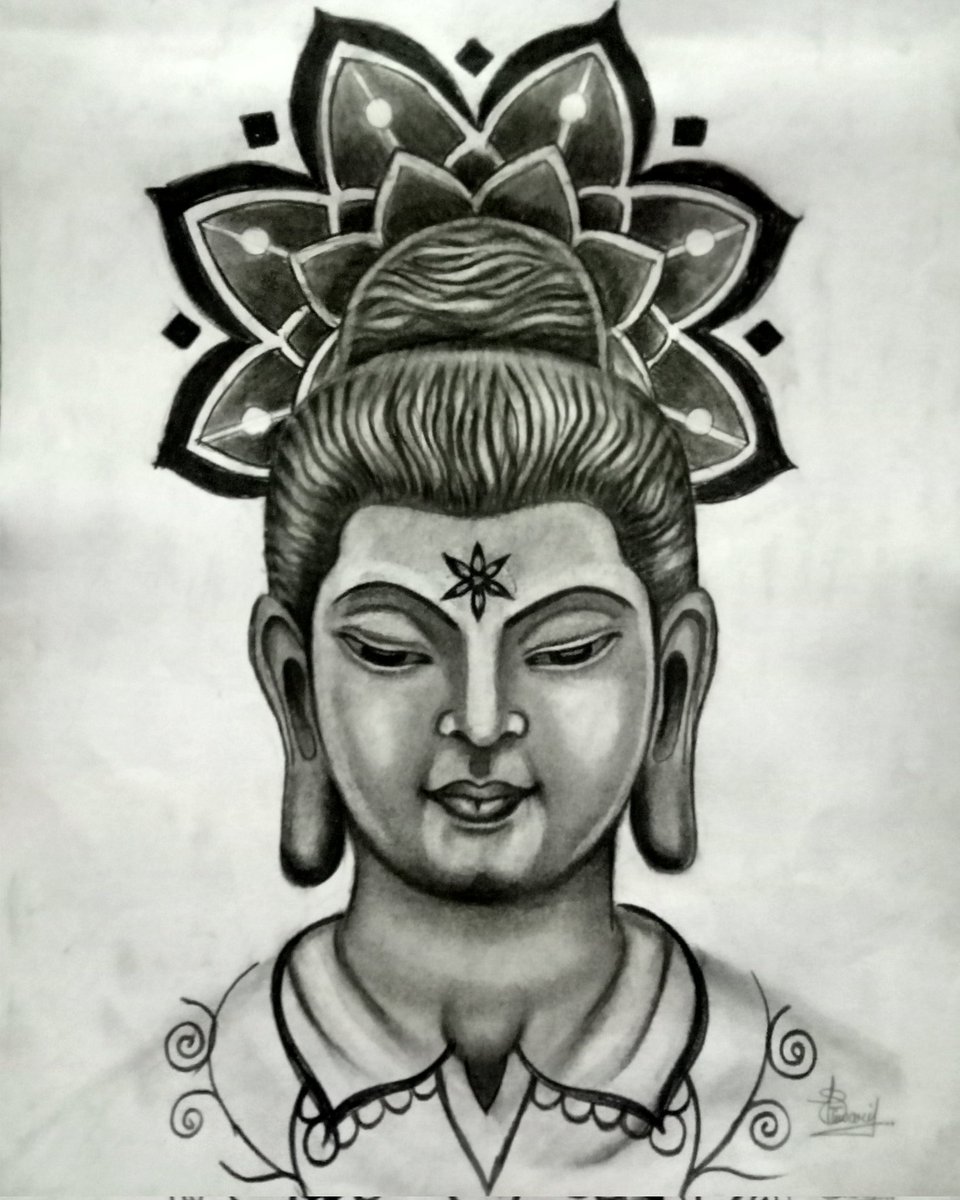 sami_art_draw's tweet photo. This photo is for selling
The name, the enigma, the wisdom we don’t deserve…. Buddha!

Size- 

Medium- charcoal sketch on ——- paper 

Artist- Samiksha Tiwari, a traditional artist from India who works with charcoal and Watercolours https://t.co/TZ6VwPNXXV